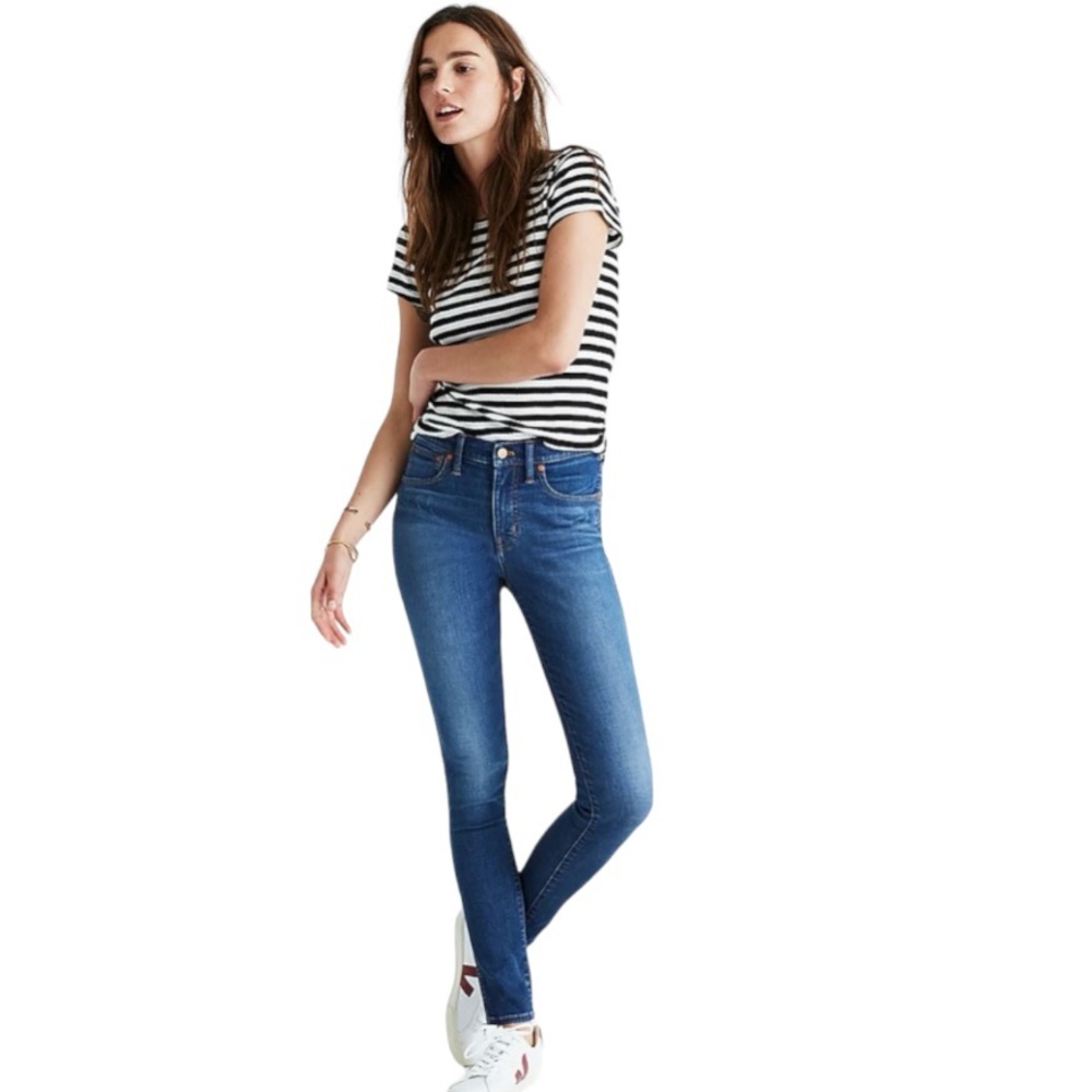 Madewell 26 (US 2) Skinny 9” Mid Rise Jeans Women’s Stretch Logo